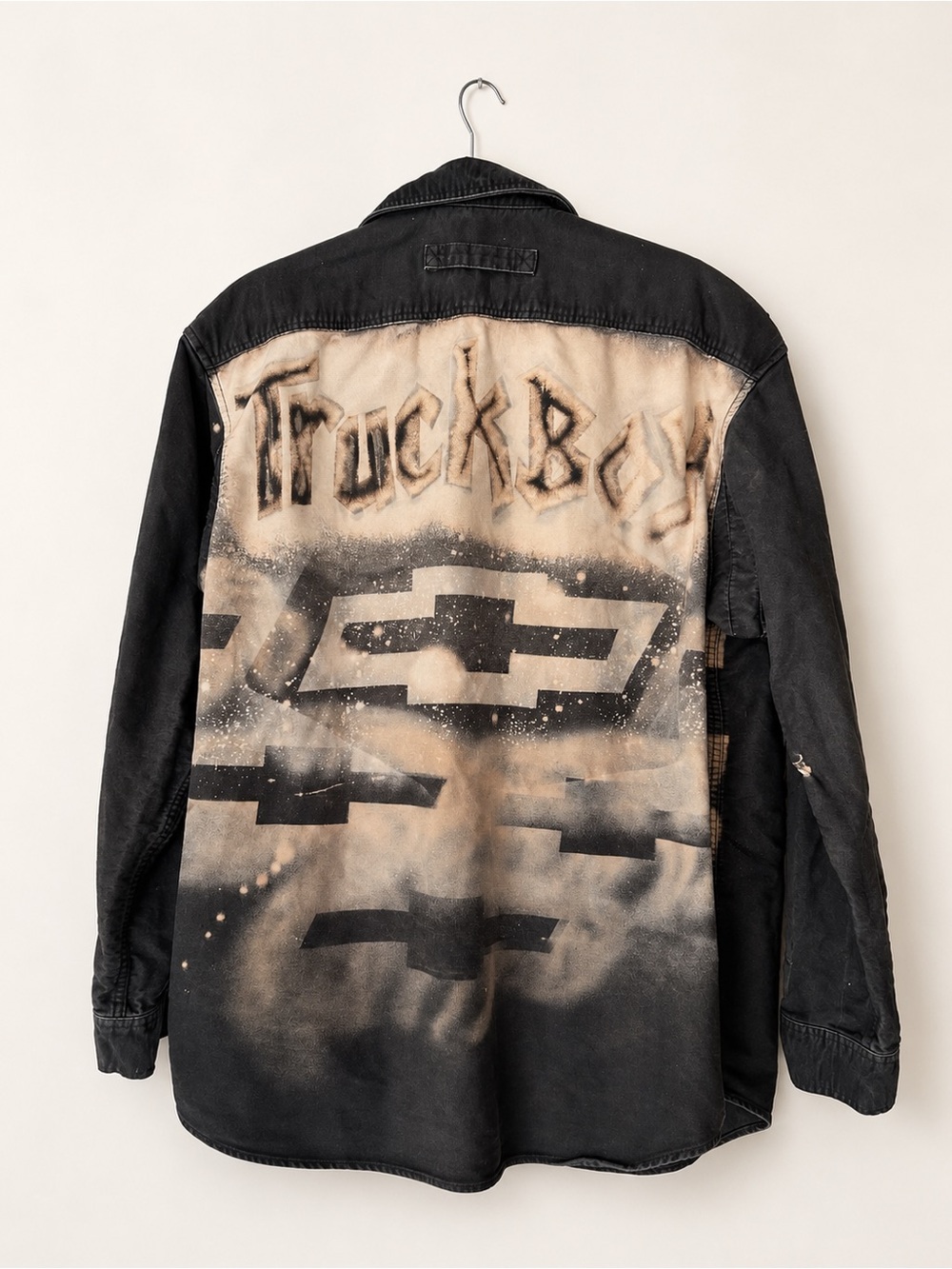 Duluth Trading Custom Chevy TruckBoy Bleach Art Shirt Men’s L OOAK